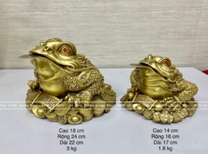 Đồ Đồng Phong Thủy Cóc vàng 3 chân thiềm thừ