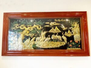 Tranh đồng Bát hạc quần tùng